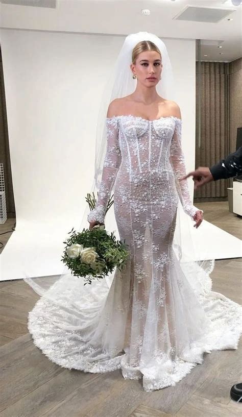 hailey bieber's wedding dress.